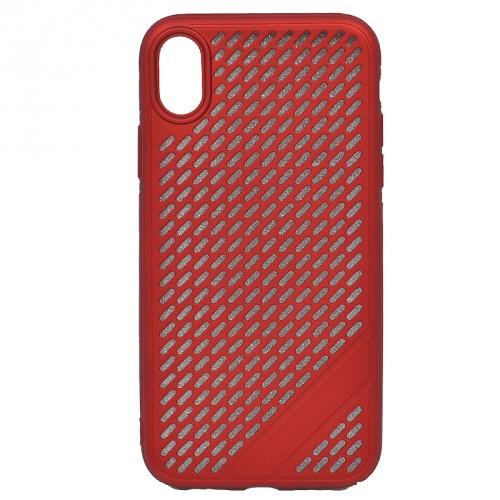APPLE IPhone XR 6.1 Telefonvédő gumi / szilikon (lyukacsos) PIROS	
