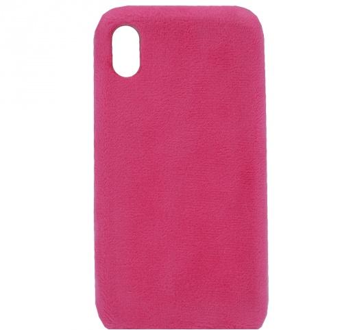 APPLE IPhone XR 6.1 Telefonvédő gumi / szilikon (plüss bevonat) MAGENTA	