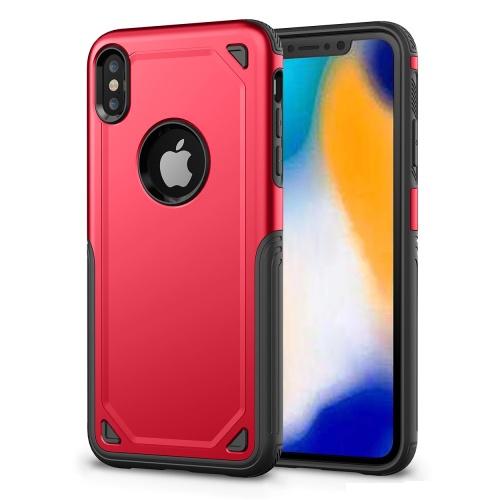 APPLE IPhone XR 6.1 Defender műanyag telefonvédő (közepesen ütésálló, gumi / szilikon belső, ultravékony, logo kivágás) PIROS	