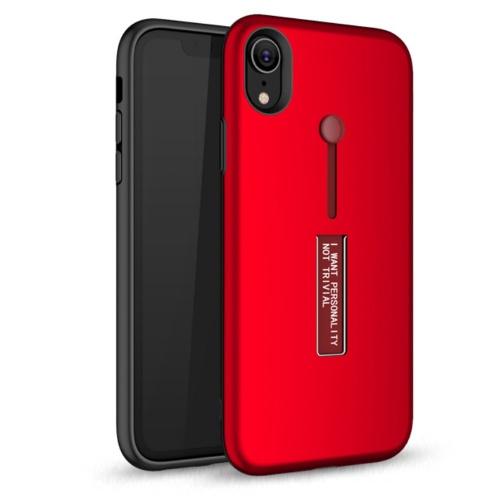 APPLE IPhone XR 6.1 Műanyag telefonvédő (gumírozott, ujjra húzható szilikon) PIROS	