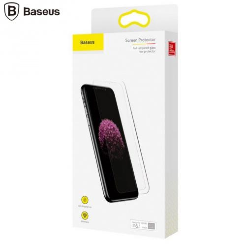 APPLE IPhone XR 6.1 BASEUS képernyővédő üveg (full screen, íves részre, ultravékony, karcálló, 0.3mm, 9H) TEMPERED GLASS	