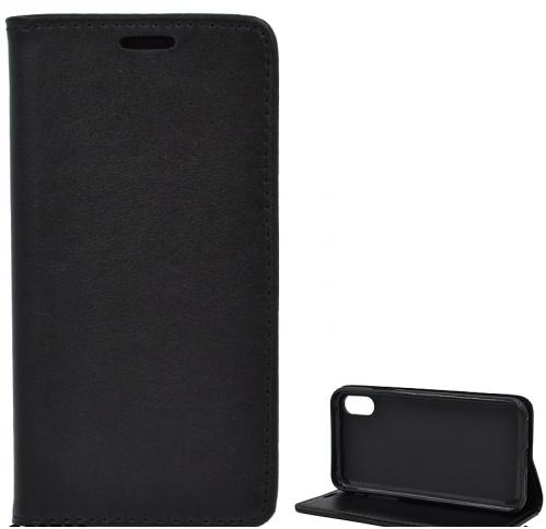 APPLE IPhone X 5.8 /APPLE IPhone XS 5.8 Tok álló, bőr (FLIP, oldalra nyíló, asztali tartó funkció) FEKETE	