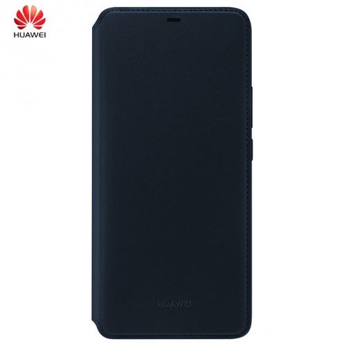 HUAWEI Mate 20 Pro Tok álló, bőr (FLIP, oldalra nyíló, bankkártya tartó) SÖTÉTKÉK	