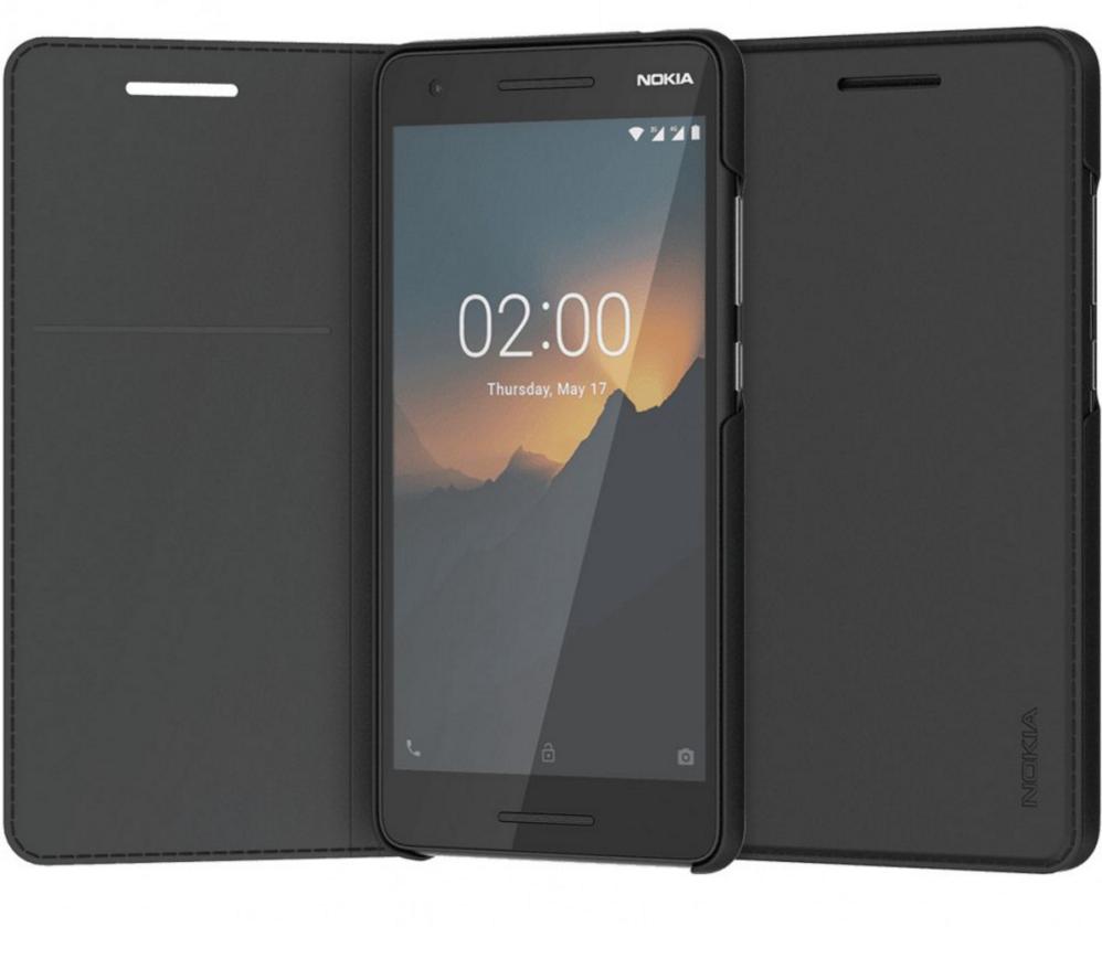 NOKIA 2.1 FLIP COVER TOK, FEKETE