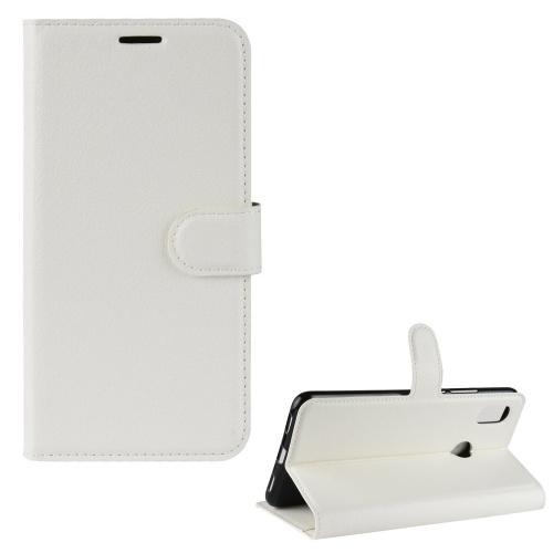 XIAOMI Mi Max 3 Tok álló, bőr (FLIP, oldalra nyíló, asztali tartó funkció) FEHÉR	