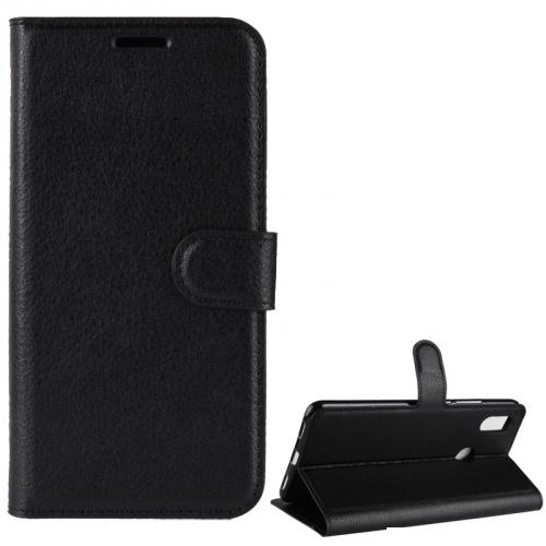 ALCATEL 5V (OT-5060D) Tok álló, bőr (FLIP, oldalra nyíló, asztali tartó funkció) FEKETE	