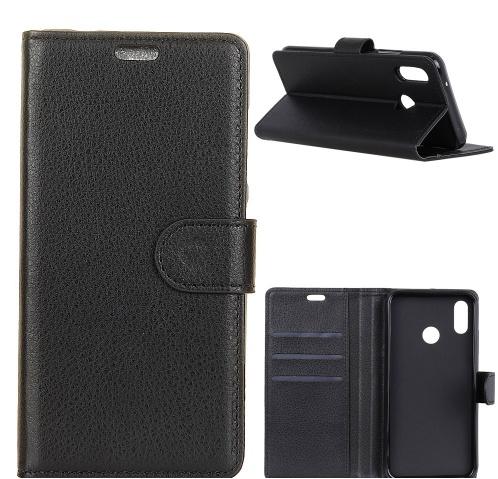 HUAWEI Honor 8X Tok álló, bőr (FLIP, oldalra nyíló, asztali tartó funkció) FEKETE	