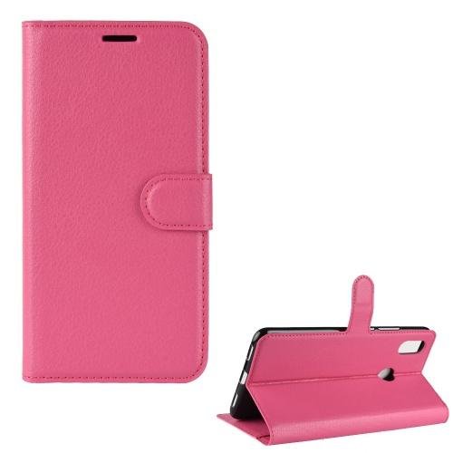 XIAOMI Mi Max 3 Tok álló, bőr (FLIP, oldalra nyíló, asztali tartó funkció) RÓZSASZÍN	