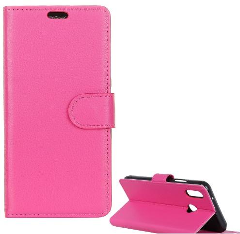 HUAWEI Honor 8X Tok álló, bőr (FLIP, oldalra nyíló, asztali tartó funkció) RÓZSASZÍN	