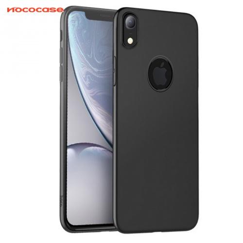 APPLE IPhone XR 6.1 HOCO FASCINATION telefonvédő gumi / szilikon (matt, fényes keret, logo kivágás) FEKETE	