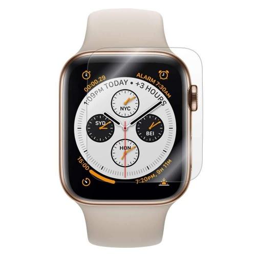 Apple Watch Series 4 44mm / Apple Watch Series 5 44mm Kijelzővédő fólia (full screen, öntapadós PET, íves részre, 4H) CLEAR