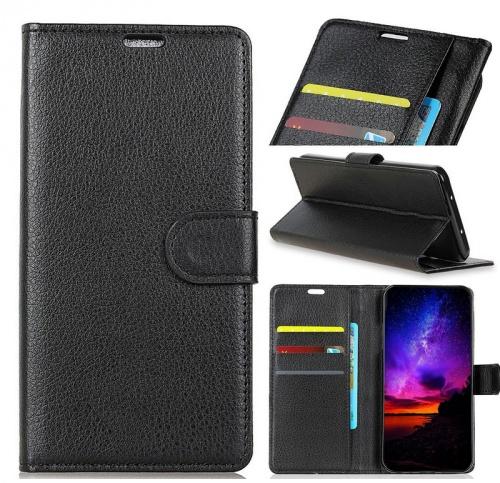 HUAWEI Mate 20 Tok álló, bőr (FLIP, oldalra nyíló, asztali tartó funkció, prémium) FEKETE	