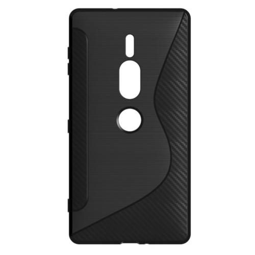 SONY Xperia XZ2 Premium (H8166) Telefonvédő gumi / szilikon (S-line, karbonminta) FEKETE	