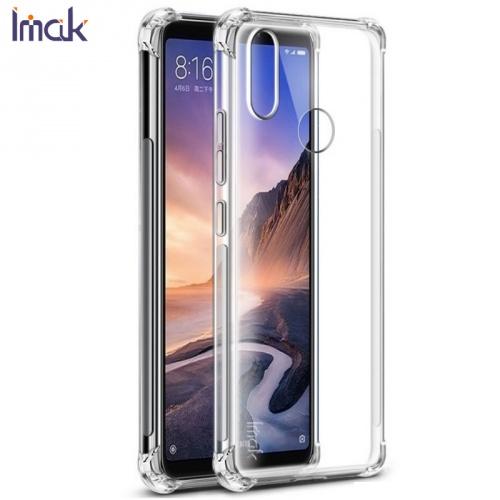 XIAOMI Mi Max 3 IMAK telefonvédő gumi / szilikon (közepesen ütésálló, légpárnás sarok) ÁTLÁTSZÓ	