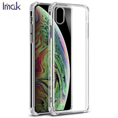 APPLE IPhone XS Max 6.5 IMAK telefonvédő gumi / szilikon (közepesen ütésálló, légpárnás sarok, képernyővédő fólia) ÁTLÁTSZÓ	