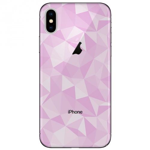 APPLE IPhone XS Max 6.5 Telefonvédő gumi / szilikon (3D, gyémánt minta) RÓZSASZÍN	