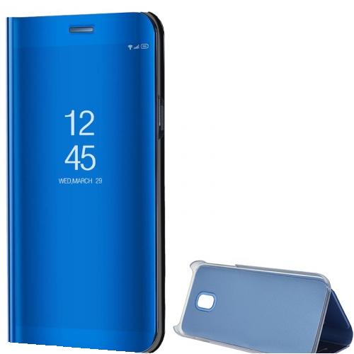 SAMSUNG Galaxy S8 (SM-G950) Tok álló (FLIP, oldalra nyíló, asztali tartó funkció, tükrös felület, Mirror View Cover) KÉK	