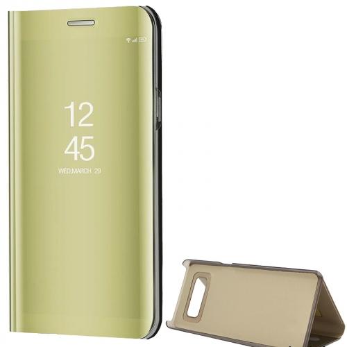 SAMSUNG Galaxy Note 8 Tok álló (aktív flip, oldalra nyíló, asztali tartó funkció, tükrös felület, Mirror View Case) ARANY	