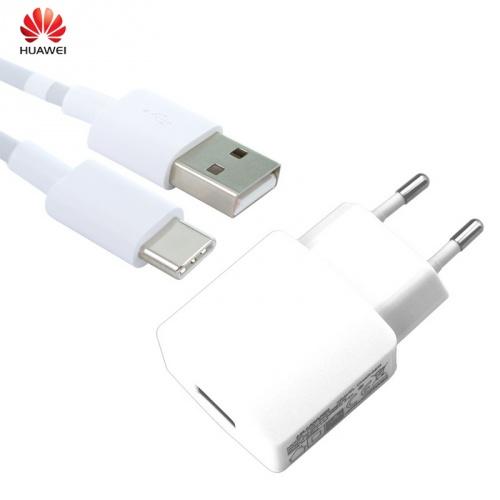 Hálózati töltő USB aljzat (5V / 2000mA, Type-C kábel) FEHÉR	