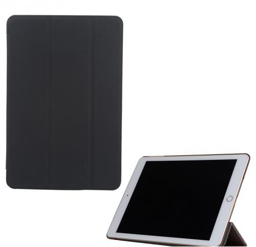 APPLE IPAD 9.7 (2017) /APPLE IPAD 9.7 (2018) Tok álló, bőr (aktív flip, oldalra nyíló, TRIFOLD asztali tartó funkció) FEKETE
