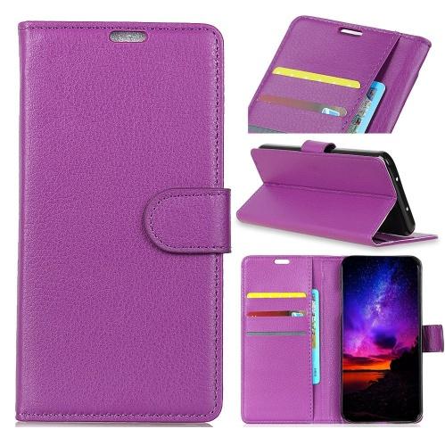 SAMSUNG Galaxy A9 (2018) SM-A920 Tok álló, bőr (FLIP, oldalra nyíló, asztali tartó funkció) LILA	