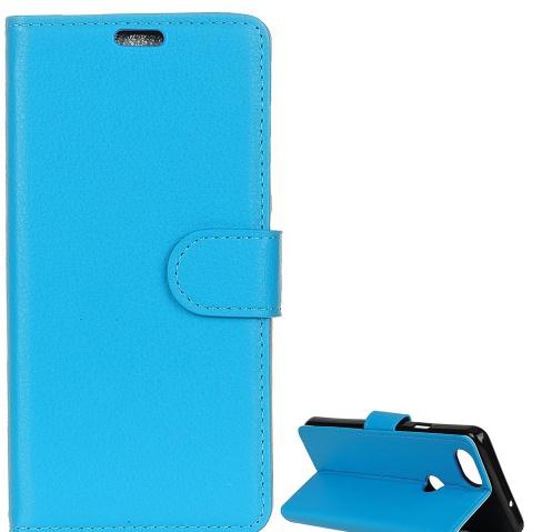 GOOGLE Pixel 3 Tok álló, bőr (FLIP, oldalra nyíló, asztali tartó funkció) VILÁGOSKÉK	