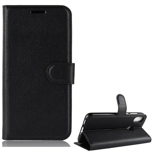 HTC U12 Life Tok álló, bőr (FLIP, oldalra nyíló, asztali tartó funkció, prémium) FEKETE	