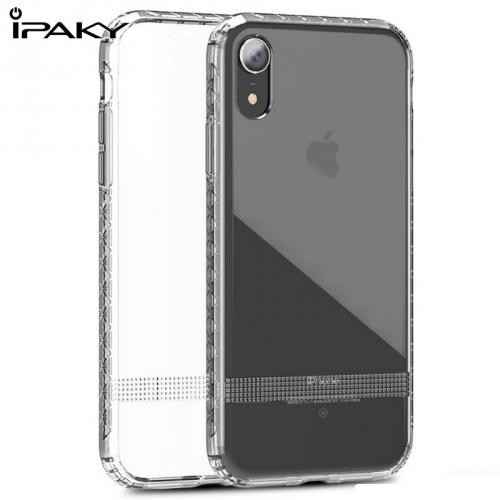 APPLE IPhone XR 6.1 IPAKY DIAMOND telefonvédő gumi / szilikon (átlátszó hátlap, légpárnás keret) ÁTLÁTSZÓ	