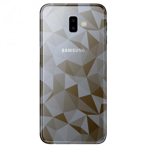 SAMSUNG Galaxy J6 Plus (J610F) Telefonvédő gumi / szilikon (3D, gyémánt minta) FÜSTSZÍNŰ	