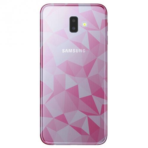 SAMSUNG Galaxy J6 Plus (J610F) Telefonvédő gumi / szilikon (3D, gyémánt minta) RÓZSASZÍN	