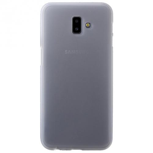 SAMSUNG Galaxy J6 Plus (J610F) Telefonvédő gumi / szilikon (matt, fényes keret) ÁTLÁTSZÓ	