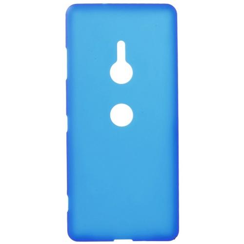 SONY Xperia XZ3 (H9436) Telefonvédő gumi / szilikon (matt, fényes keret) KÉK	