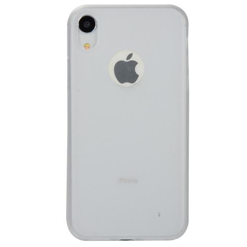APPLE IPhone XR 6.1 Telefonvédő gumi / szilikon (matt, logo kivágás) FEHÉR	