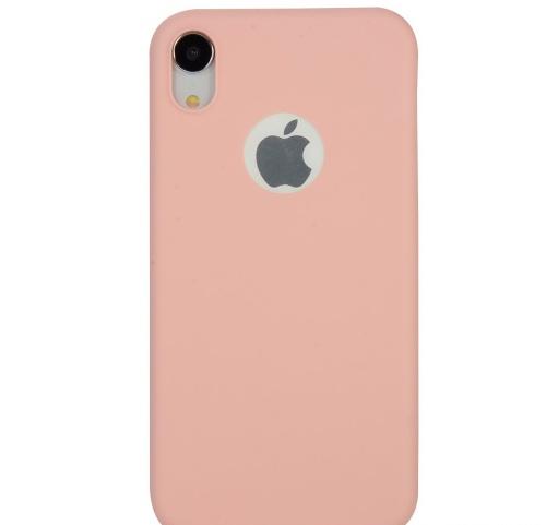 APPLE IPhone XR 6.1 Telefonvédő gumi / szilikon (matt, logo kivágás) RÓZSASZÍN	