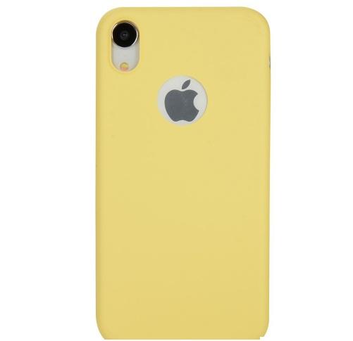 APPLE IPhone XR 6.1 Telefonvédő gumi / szilikon (matt, logo kivágás) SÁRGA	