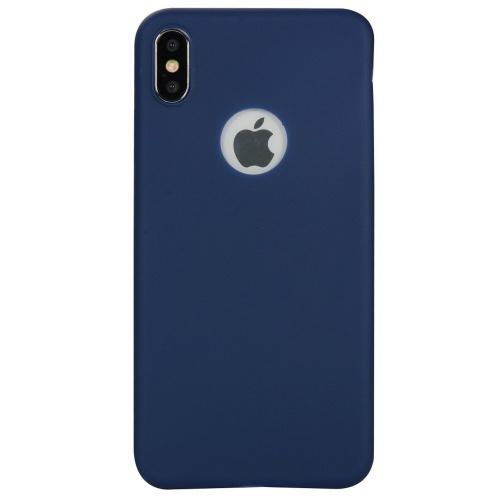 APPLE IPhone XS Max 6.5 Telefonvédő gumi / szilikon (matt, logo kivágás) SÖTÉTKÉK	