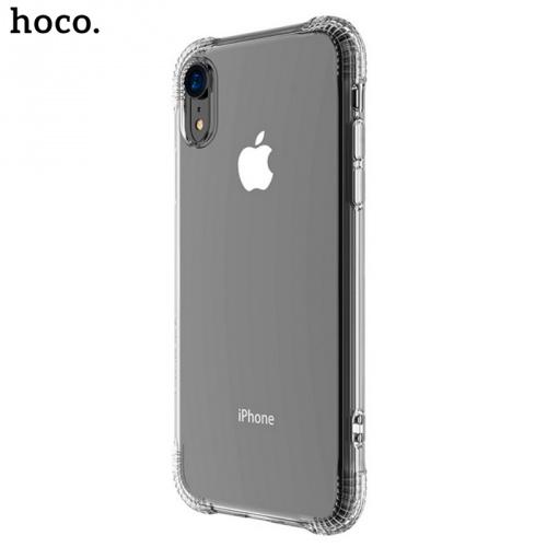 APPLE IPhone XR 6.1 HOCO ARMOR telefonvédő gumi / szilikon (közepesen ütésálló, légpárnás sarok, átlátszó hátlap) ÁTLÁTSZÓ	