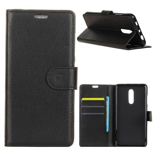 LG Q Stylus (Q710) Tok álló, bőr (FLIP, oldalra nyíló, asztali tartó funkció) FEKETE	