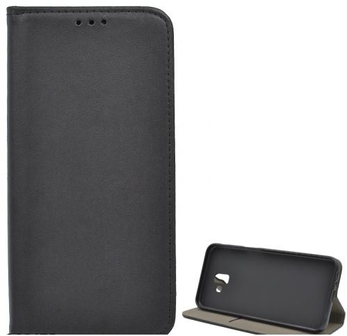 SAMSUNG Galaxy J6 Plus (J610F) Tok álló, bőr (FLIP, oldalra nyíló, asztali tartó funkció) FEKETE	