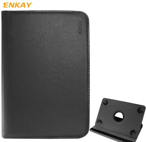 ENKAY tok álló, bőr (FLIP, asztali tartó funkció, 360°-ban forgatható, 8