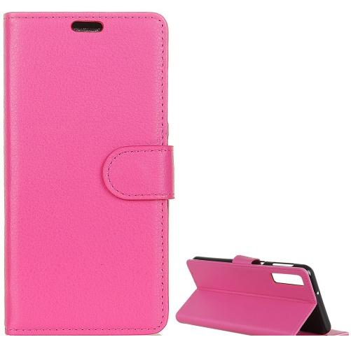 SAMSUNG Galaxy A7 (2018) SM-A750F Tok álló, bőr (FLIP, oldalra nyíló, asztali tartó funkció) RÓZSASZÍN	