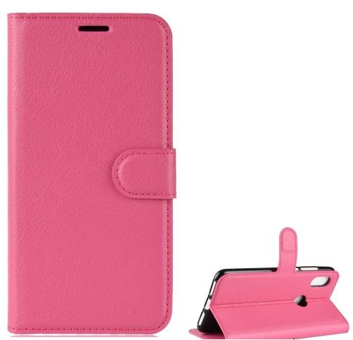 XIAOMI Redmi Note 6 Pro Tok álló, bőr (FLIP, oldalra nyíló, asztali tartó funkció) RÓZSASZÍN	