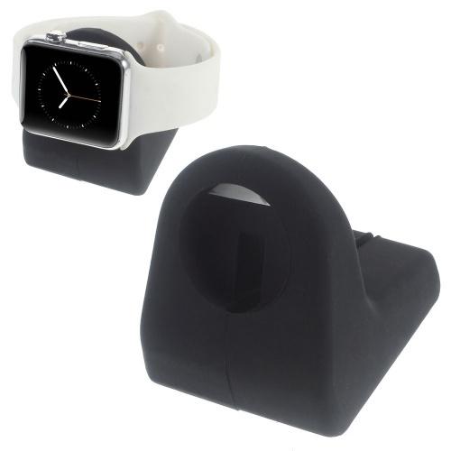 Karóra állvány (szilikon, töltő kialakítás) FEKETE Apple Watch, Apple Watch Series 1 / 2 / 3 / 4	