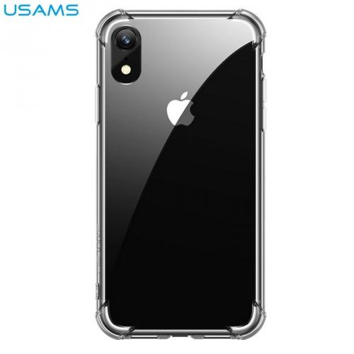 APPLE IPhone XR 6.1 USAMS JAM telefonvédő gumi / szilikon (közepesen ütésálló, légpárnás sarok) ÁTLÁTSZÓ	