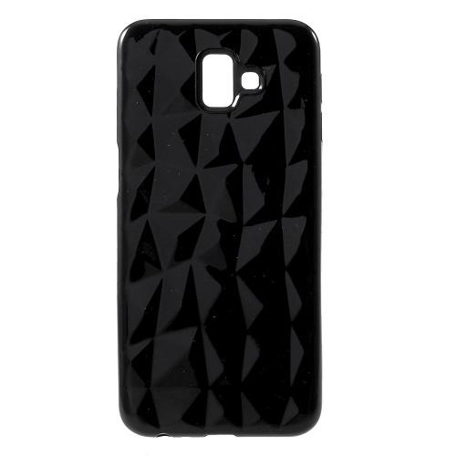 SAMSUNG Galaxy J6 Plus (J610F) Telefonvédő gumi / szilikon (3D, gyémánt minta) FEKETE	