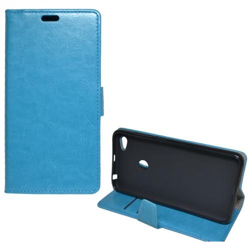 XIAOMI Redmi Note 5A Prime Tok álló, bőr (FLIP, oldalra nyíló, asztali tartó funkció) KÉK	