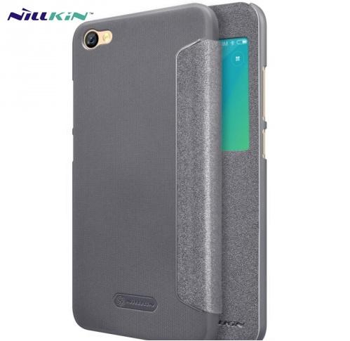 XIAOMI Redmi Note 5A NILLKIN SPARKLE műanyag telefonvédő (mikroszálas bőr flip, oldalra nyíló, hívószámkijelzés, View Window) FEKETE	