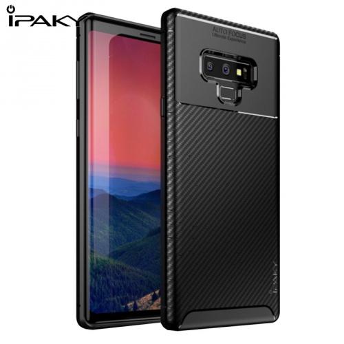 SAMSUNG Galaxy Note 9 (SM-N960F) IPAKY telefonvédő gumi / szilikon (karbonminta) FEKETE	