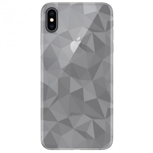 APPLE IPhone XS Max 6.5 Telefonvédő gumi / szilikon (3D, gyémánt minta) ÁTLÁTSZÓ	