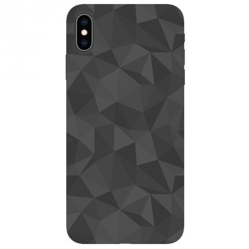 APPLE IPhone XS Max 6.5 Telefonvédő gumi / szilikon (3D, gyémánt minta) FEKETE	